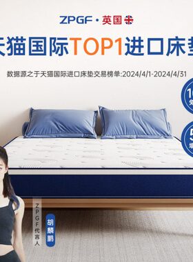蓝色记忆棉盒子乳胶床垫席梦思压缩家用独立弹簧20CM加厚软垫名牌