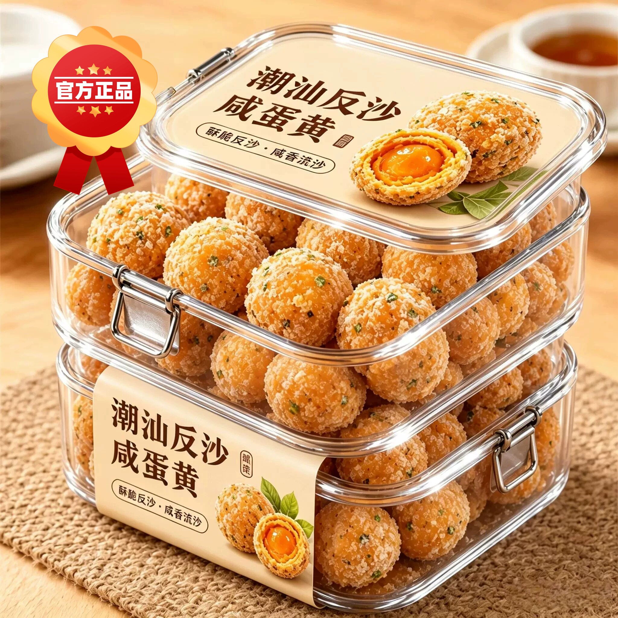 正宗潮汕反沙咸蛋黄官方旗舰店纯手工高邮咸鸭蛋流沙蛋黄潮汕特产