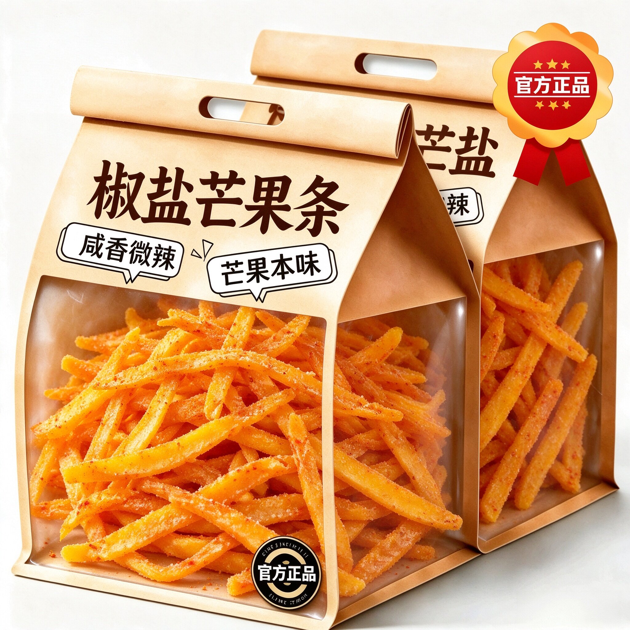 辣椒盐芒果条酸甜辣椒盐芒果干蜜饯水果干果脯解馋零食好吃的追剧