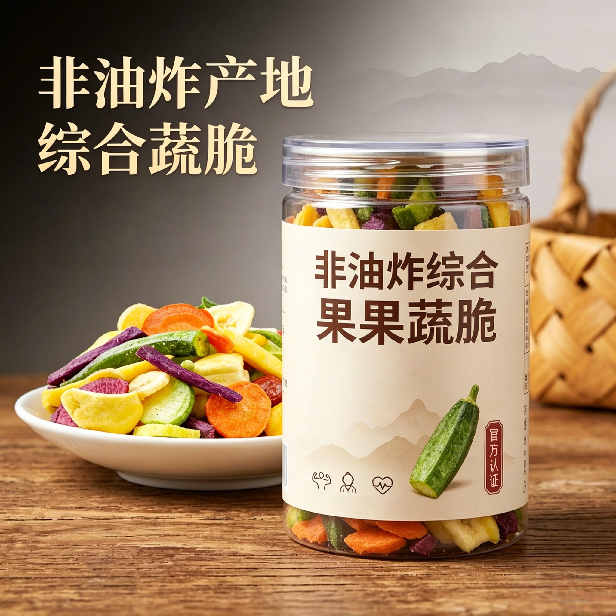农科院果蔬脆蔬菜干混合装冻干秋葵水果干休闲孕妇零食官方旗舰店