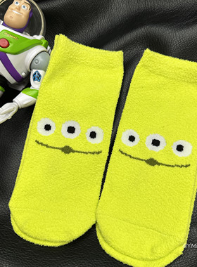 瑕疵 toy story玩具总动员卡通三眼仔成人款短绒袜子 短袜