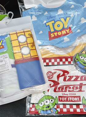 日单新款卡通玩具总动员三眼仔巴斯胡迪围嘴 宝宝可爱口水巾