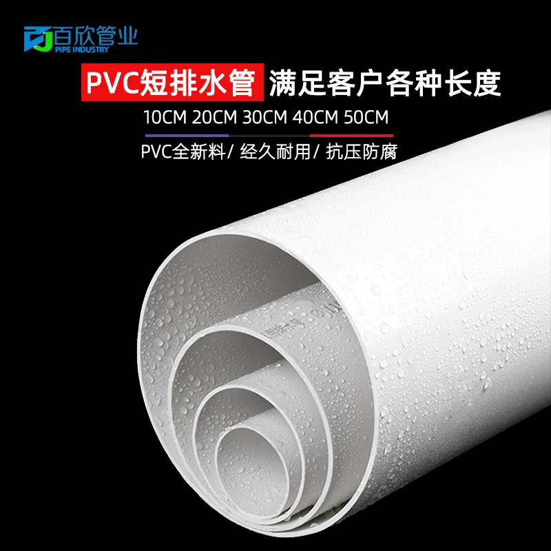 联塑PVC排水管110下水管160雨水管厨房50卫生间75排污塑料200pvcu