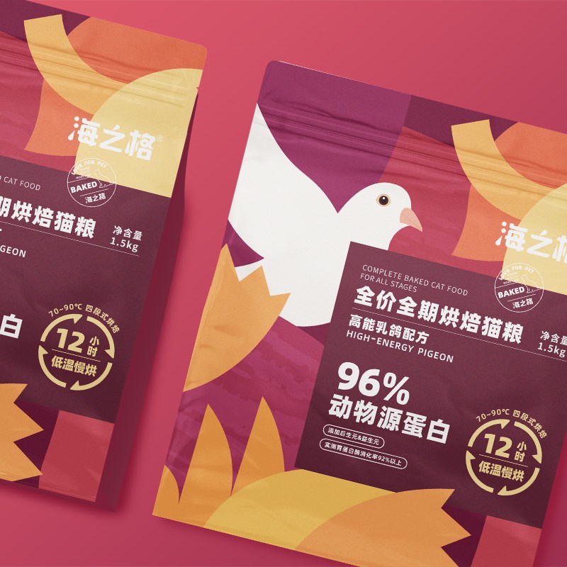 海之格低温烘焙粮猫粮无谷全价全期成猫主食高能乳鸽配方