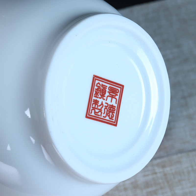 新中式陶瓷花瓶摆件客厅插干花装饰品家居电视柜博古架景德镇瓷器