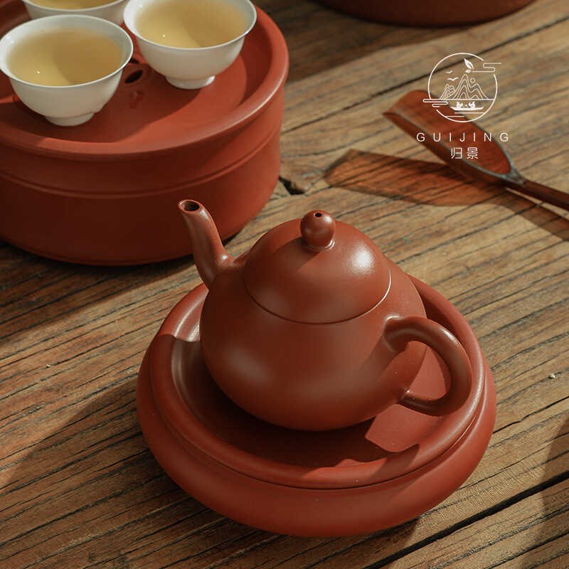 潮州手拉壶紫砂壶茶壶小壶梨壶梨式朱泥潮汕工夫茶功夫冲罐茶具