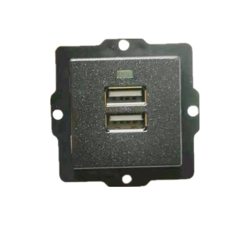 嵌入式USB插座家具办公桌手机充电USB电源36*36型USB充电插座模块