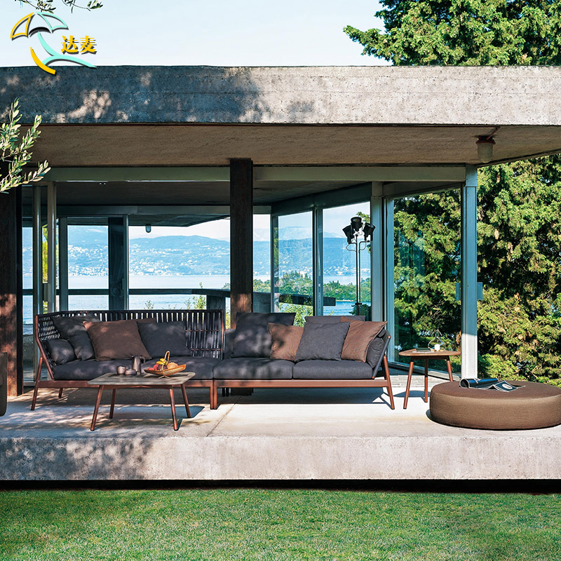 北欧户外沙发设计师创意藤编家具庭院阳台藤椅沙发室外客厅组合