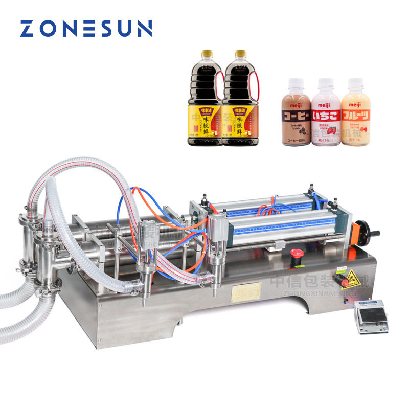 ZONESUN 全气动双头液体灌装机 牛奶酱油沐浴露洗发水液体灌装机,办公设备/耗材/相关服务,灌装机,淘宝优惠券,粉丝福利购,淘宝优惠卷