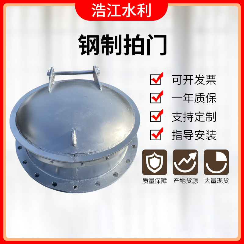 钢制拍门不锈钢拍门防倒灌圆拍门止水防回流闸门翻盖拍门
