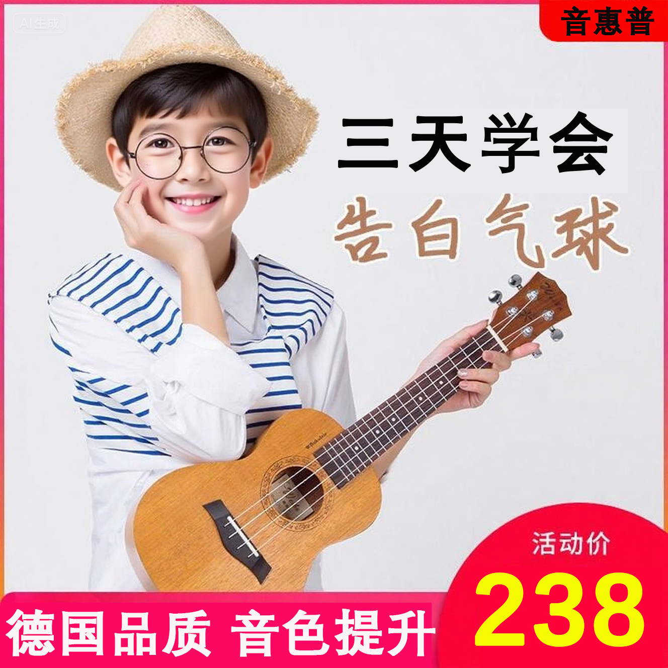 德国尤克里里初学者男女生初学入门乌克丽丽儿童小吉他旗舰店乐器