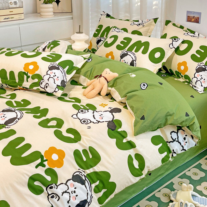 纯棉床上四件套全棉100可爱儿童床品宿舍三件套被套床单被罩床笠4,床上用品,床品套件/四件套/多件套,淘宝优惠券,粉丝福利购,淘宝优惠卷
