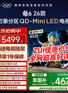 TCL雷鸟鹤6 26款85英寸QD-MiniLED高价VA屏288Hz超高刷平板电视机