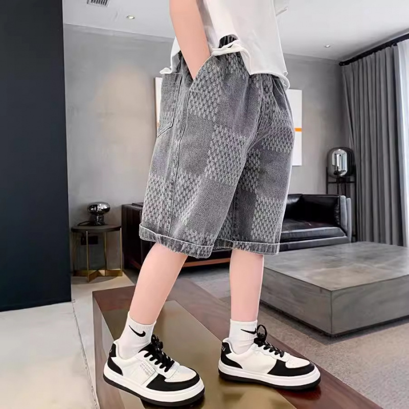 儿童装夏装中大男童夏款裤子牛仔