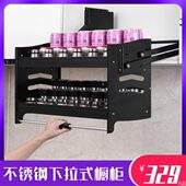 吊柜下拉折叠置物架厨房升降机拉篮下拉式 橱柜内调味篮收纳不锈钢
