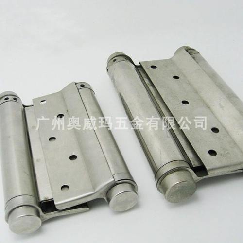 不锈钢旧款双弹簧合页 5寸自动闭门回位合页 内外开双开弹簧铰链