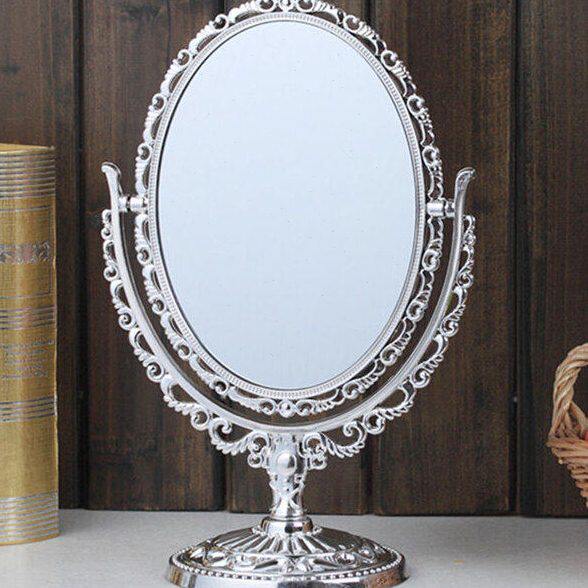 8寸桌面双面台式化妆镜子 大号时尚梳妆镜 欧式台镜 安娜苏公主镜