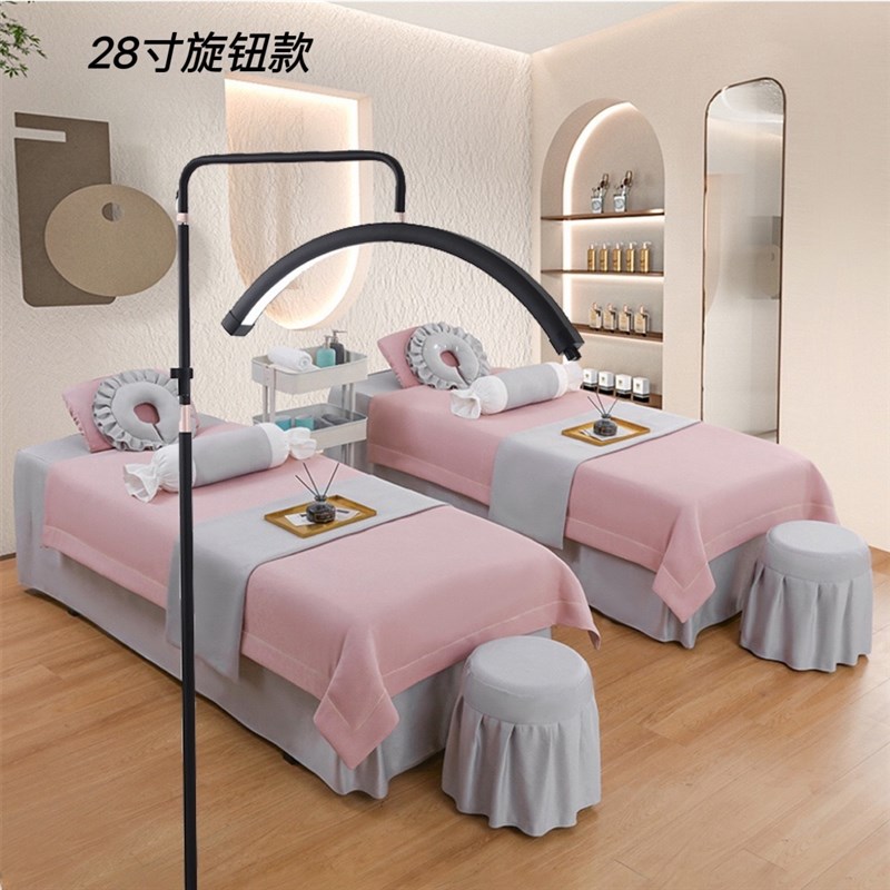 旋钮款半月美容灯led护眼灯美妆美甲纹绣月亮灯U形落地美睫灯