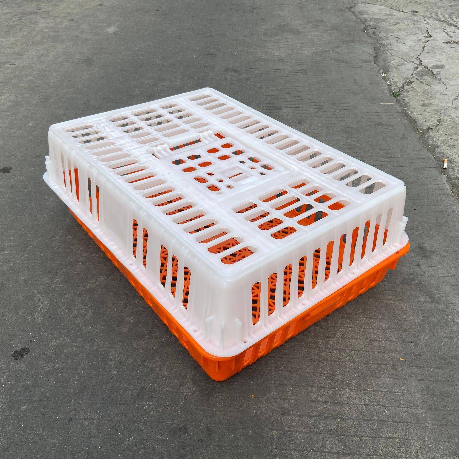 厂家10斤元宝形塑料鸡笼加厚家禽运输塑料笼熟胶塑料鸭笼