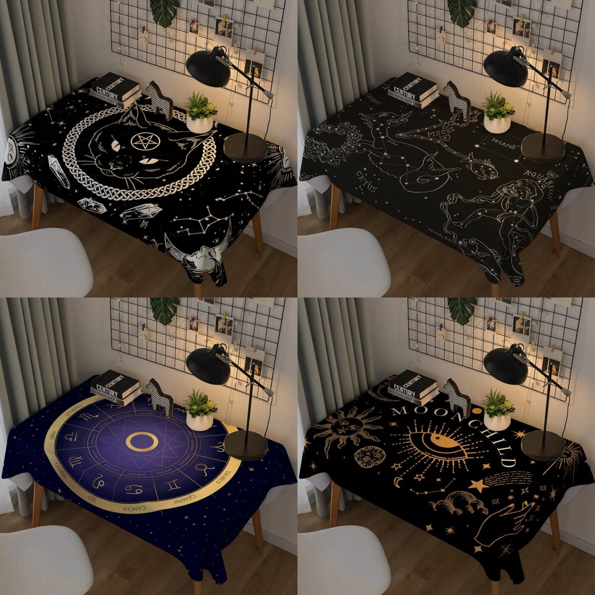 Tarot Tablecloth祭坛布装饰道具月相太阳星空桌布塔罗台桌布桌垫