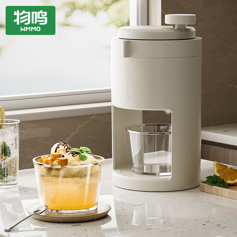 物鸣刨冰机手动家用小型雹冰机摆摊手摇破冰制冰沙绵绵冰机碎冰机