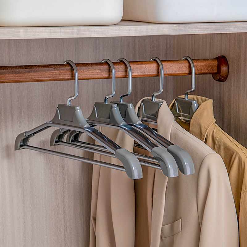 太空铝合金衣架加厚加粗衣挂家用防滑无痕高端金属轻奢多功能衣撑