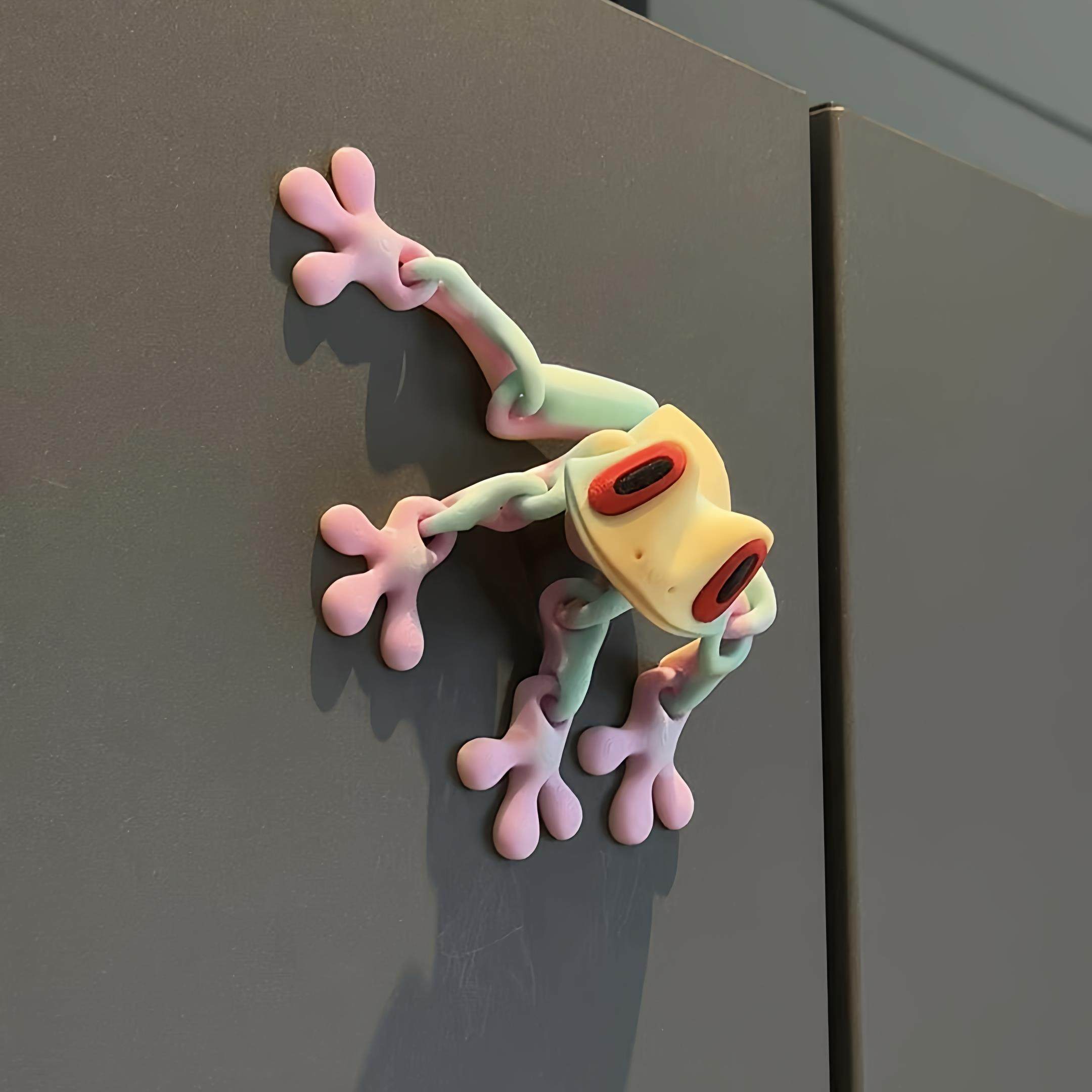 3d打印青蛙冰箱贴磁吸关节