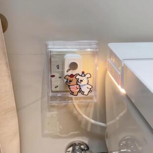 卫生间智能马桶插座防水罩挡板遮挡装饰物墙上86型开关保护套粘贴