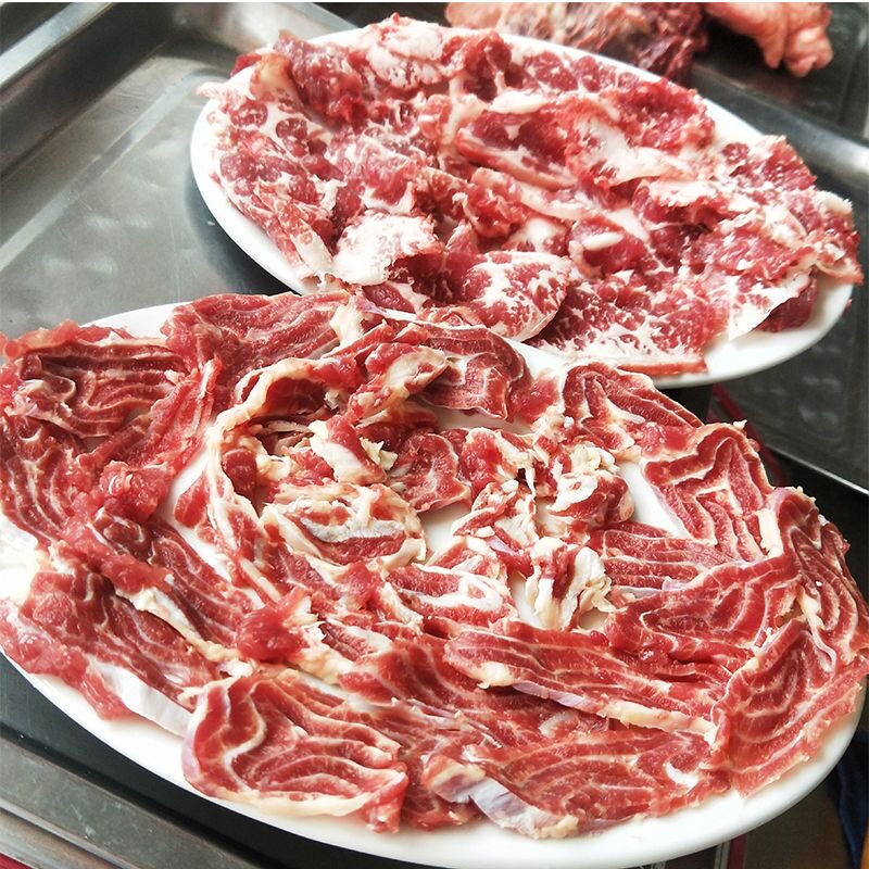 潮汕新鲜三花趾牛肉打边炉 手工牛腱子五花趾火锅食材500g