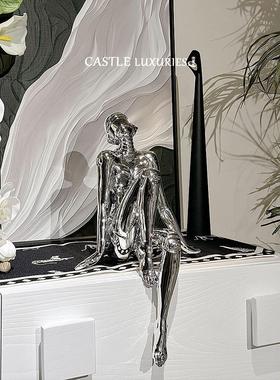 侘意思 空山基机械女神高级感摆件玄关艺术雕塑客厅轻奢家居装饰