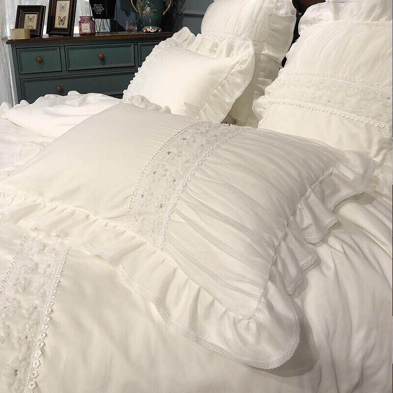 公主田园风格单人枕头套枕套 枕巾 单个价格 要2个数量请选2配件