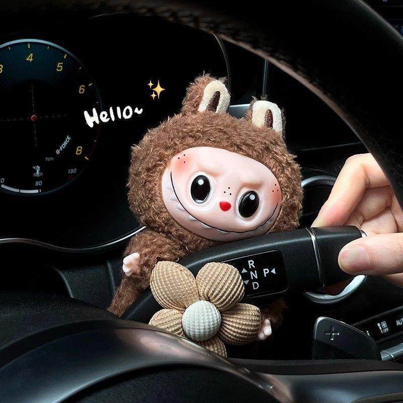 车载怀挡装饰换档把手摆件可爱拉布布雨刮器装饰公仔方向灯玩偶