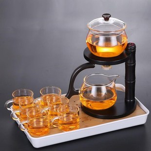 懒人家用吸磁感应泡茶壶冲泡茶神器功夫茶杯 玻璃半全自动茶具套装