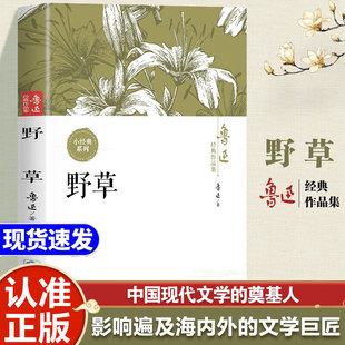 野草鲁迅原著正版 完整版无删减初中生课外阅读书籍鲁迅作品集全集精选六七八九年级课外阅读初一二三散文读本上下册