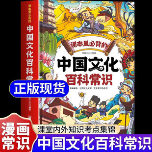 中国文化百科常识 课本里必背的知识百科文学国学常识漫画版全书正版小学生文学常识书籍