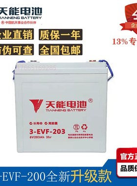 天能3-EVF-200/220 6V200AH电动汽车 扫地巡逻车电池以旧换新原装