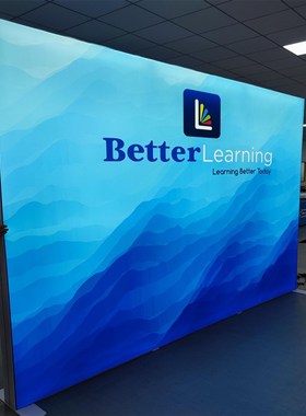 国外展会背景墙卡布灯箱SEG背景架拉网展架快幕秀LED背景墙定制