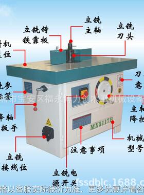 木工机械设备 MX5117B立铣机单轴立铣机多功能修边机实木开槽机
