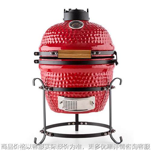 欧美外贸露营BBQ陶瓷烧烤炉13英寸 户外烧烤火盆 木炭烤炉 桌面烧