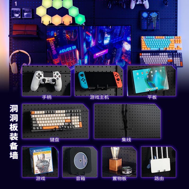 五金少女 电竞升降电脑桌台式家用双人书柜办公书桌书架一体桌子