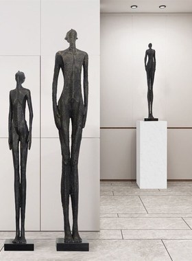 抽象人形玻璃钢仰望者雕塑样板间大型落地摆件玄关大堂装饰艺术品