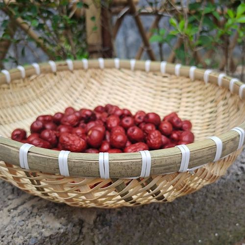 竹制品农家淘米篮洗菜厨房沥水圆簸箕水果馒头筐 馍筐竹篮 竹筛子