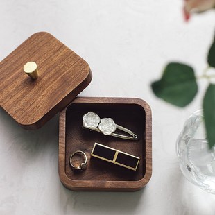 安也造木 牙线盒收纳高档棉签盒牙签盒酒店民宿实木轻奢牙签筒