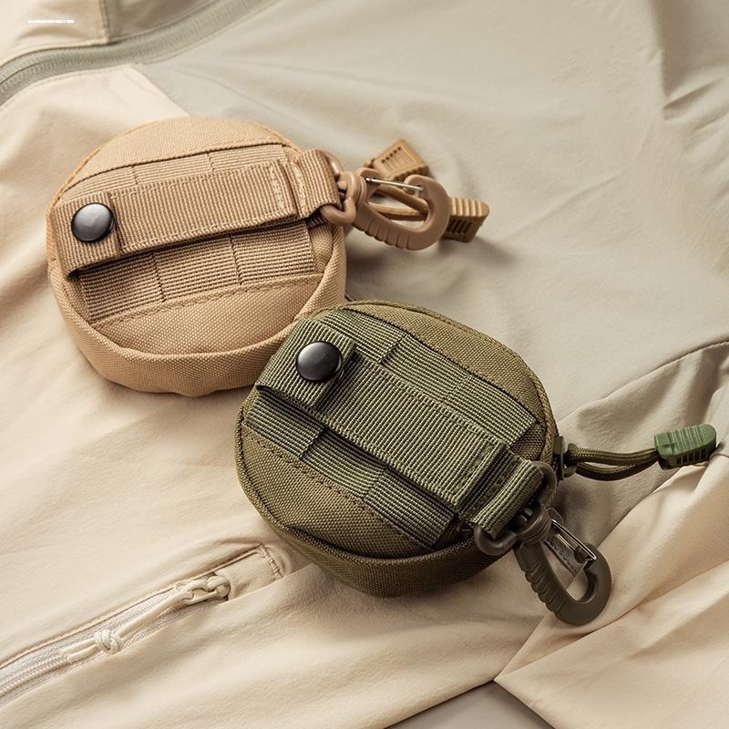 户外战术钥匙包三角扣圆形零钱包