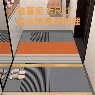 硅藻泥地垫入户门口吸水防滑浴室玄关卫生间耐脏家用厨房门垫定制