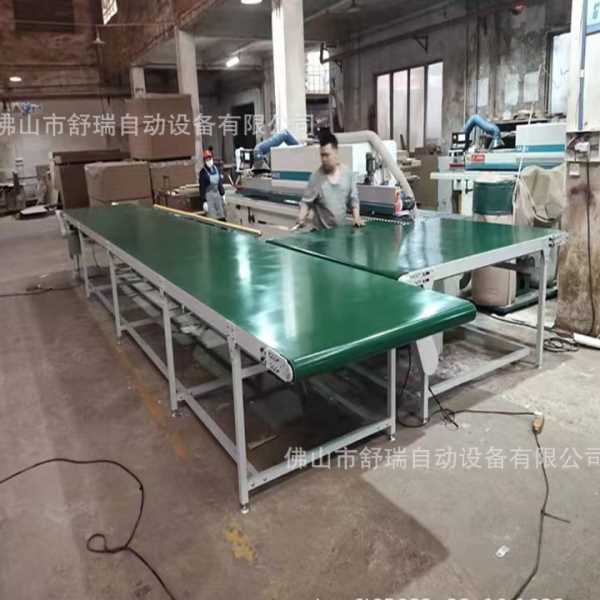 家具厂木板封边回转流水线车间自动环形台车输送线平面皮带传送机