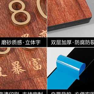 号码 门牌号级感亚克力门牌家用创意个性 牌房间号挂牌带灯标识牌