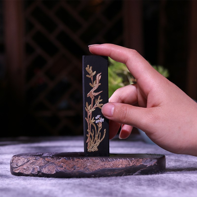 老胡开小墨条墨块文徽墨天然一两墨锭烟墨国画端砚台书法小楷磨墨