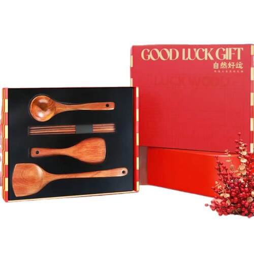 木铲不粘锅专用耐高温锅铲长柄不烫手汤勺饭铲家用厨具自然好运礼