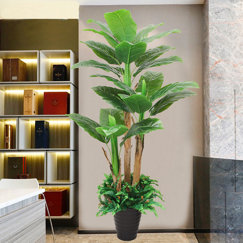 仿真植物盆栽绿植室内芭蕉树大厅装饰花客厅摆件落地花大型香蕉树图片